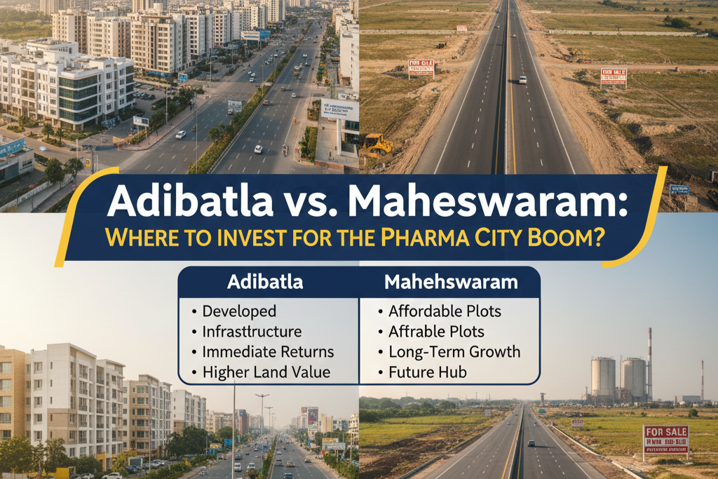 Adibatla vs. Maheshwaram: Where Should You Invest for the Pharma City Boom?