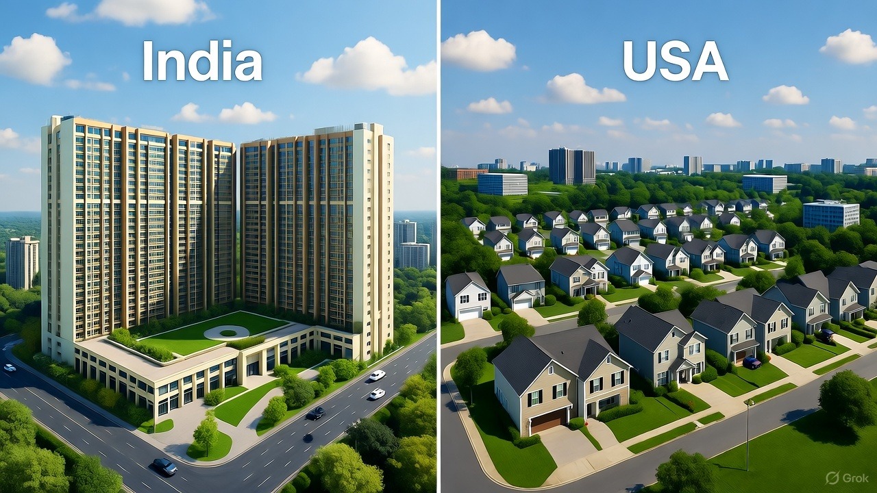 Mega Residential Projects: India vs USA – Scale & Design