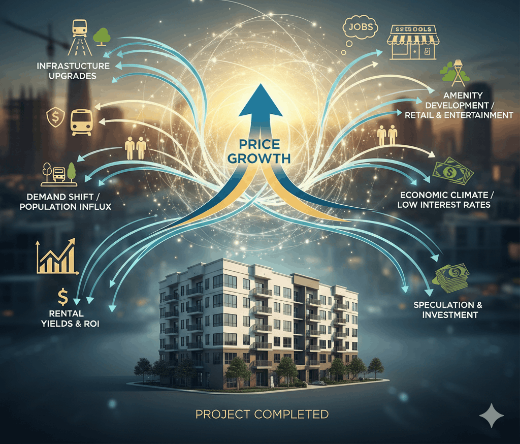What Really Drives Price Growth After a Project Is Completed