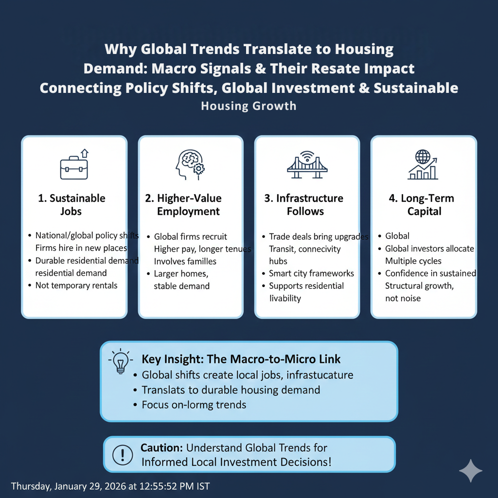 Real Estate Is No Longer Local: What Davos, EU Deals, and GCC Growth Tell Indian Homebuyers