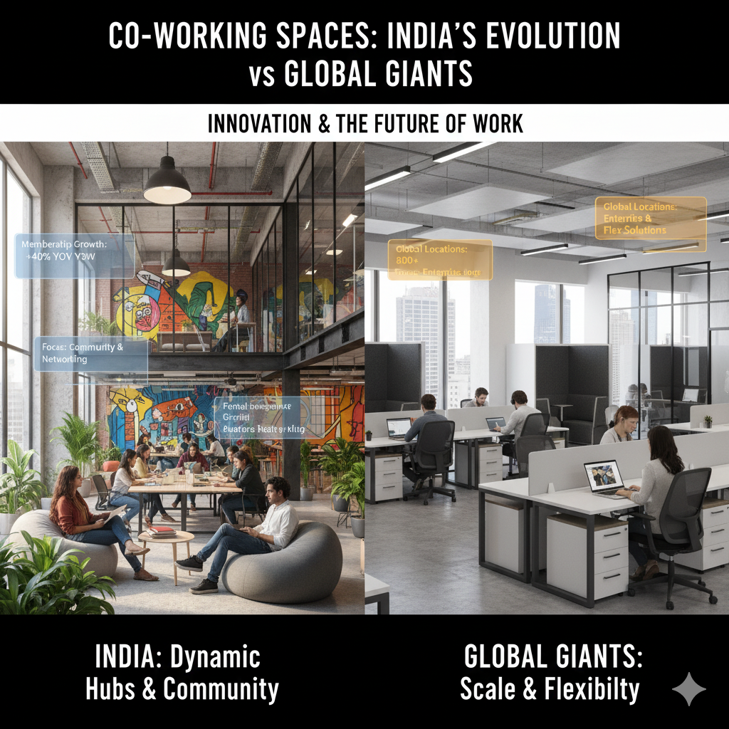 Co-Working Spaces: India’s Evolution vs Global Giants