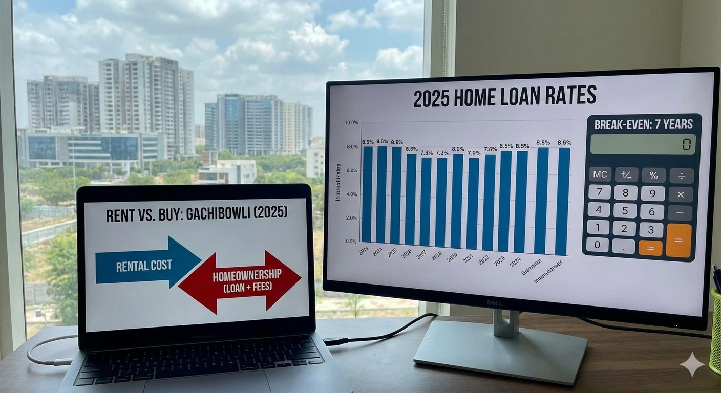 Rent vs. Buy in Gachibowli: Break-Even with 2025 Home Loan Rates