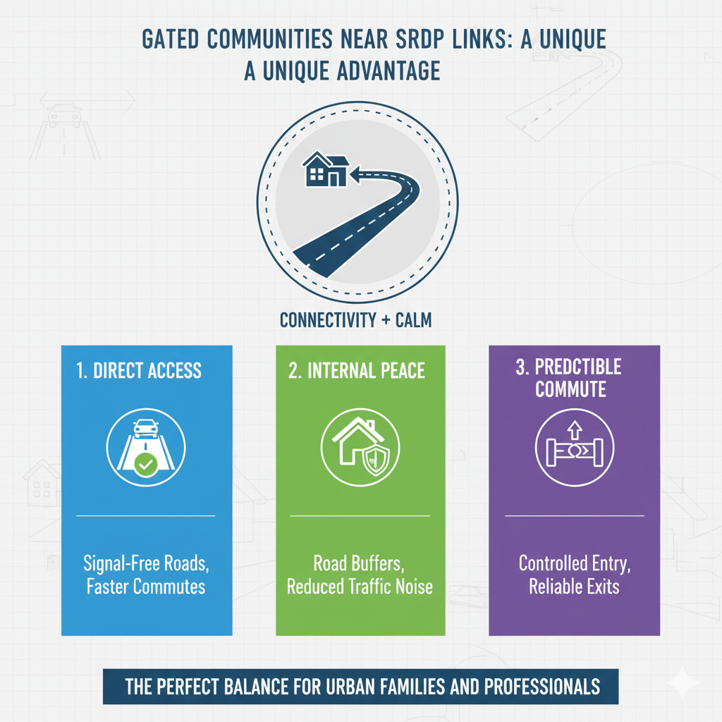 Gridlock-Free Living: Gated Homes Near SRDP Missing Links