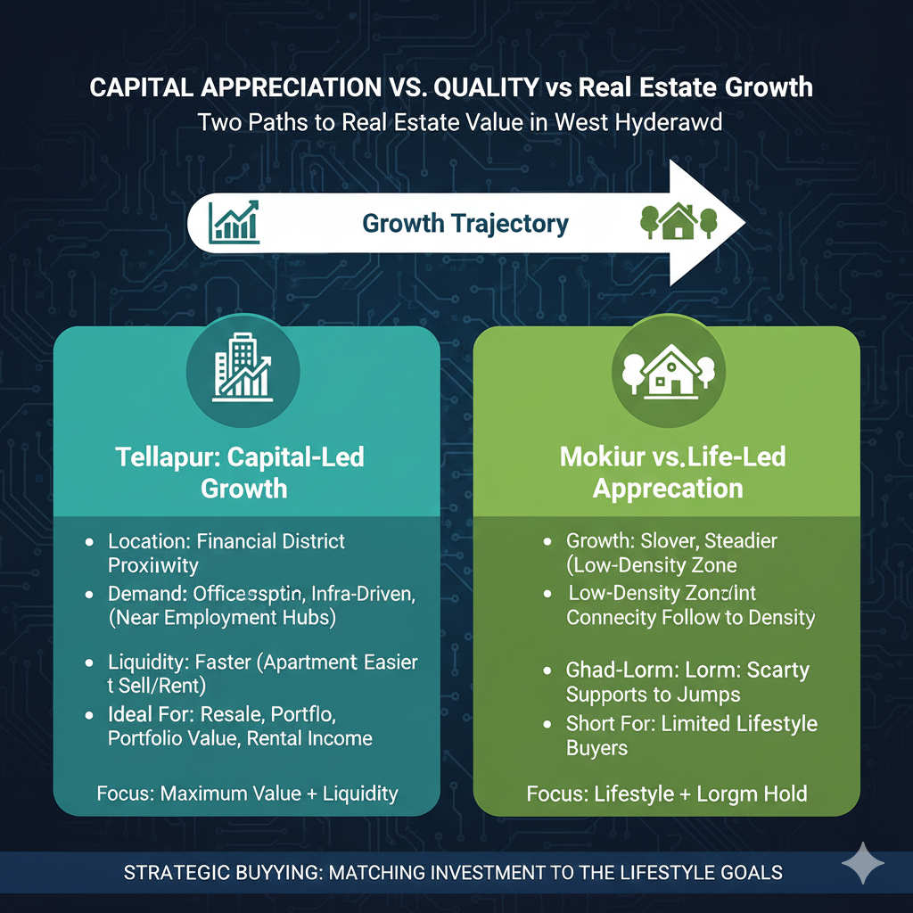 Tellapur (High-Rise) vs. Mokila (Villa): The ₹3 Crore Dilemma