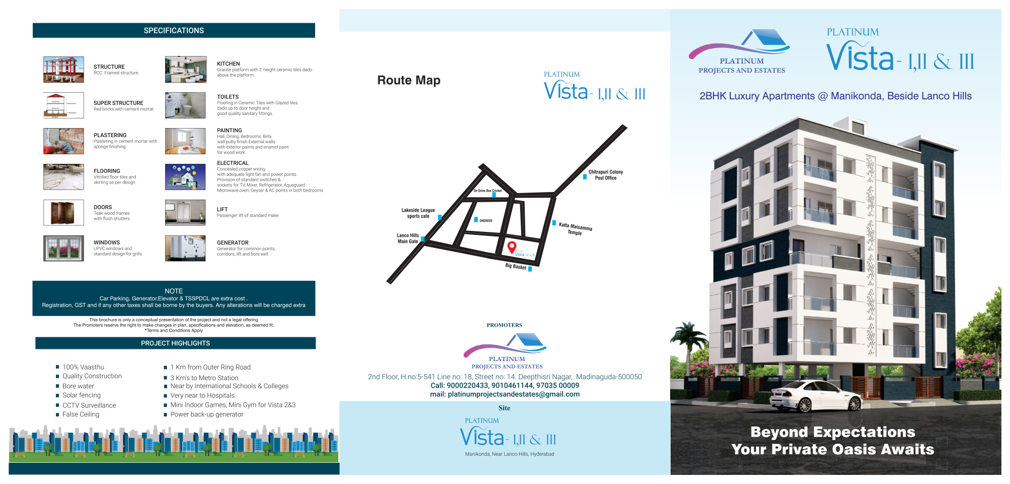 Platinum Vista I, II & III in Manikonda, Hyderabad