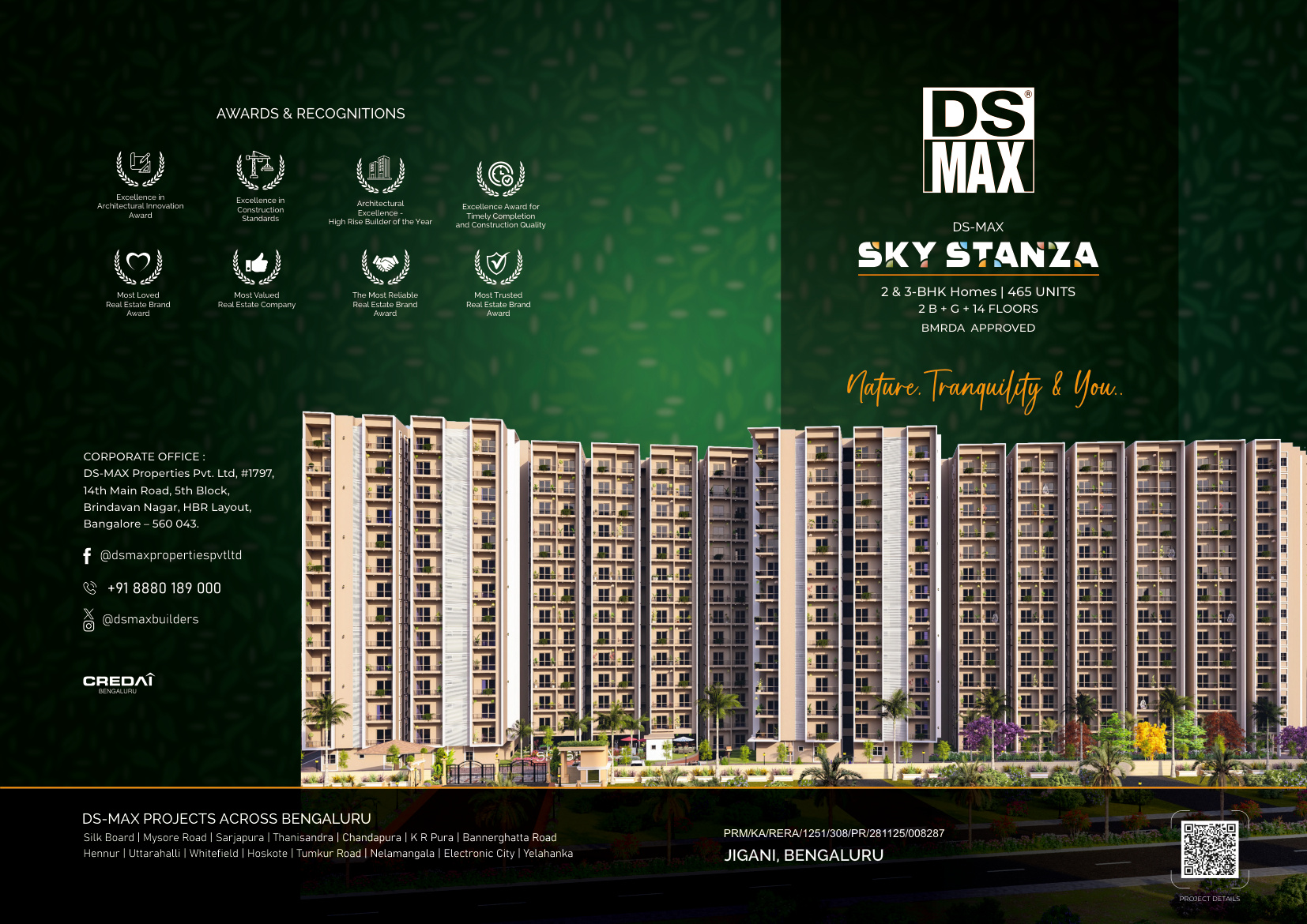 DS-MAX Sky Stanza, Milestone Palms Layout, Bangalore