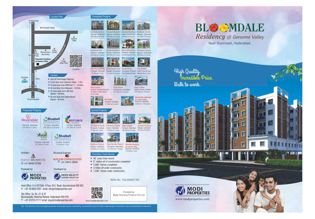 MODI BLOOMDALE RESIDENCY in Shamirpet, Hyderabad